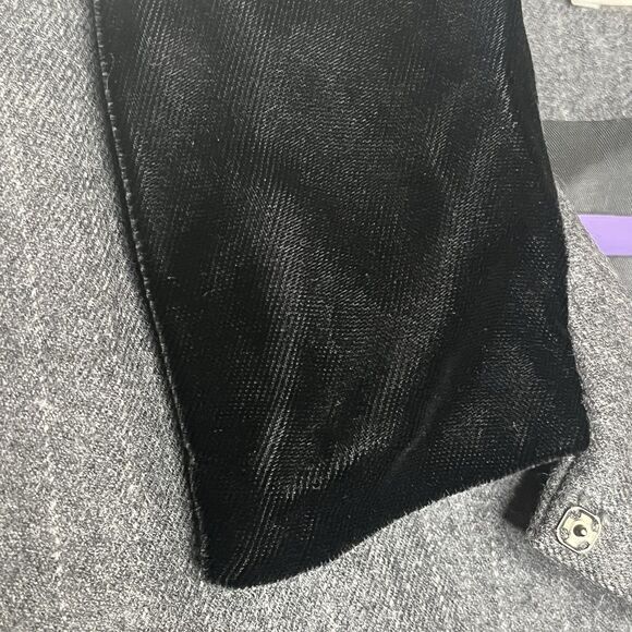 Vintage Brooks Brothers Gray Pinstriped  Velvet Collar Blazer  Womens Size 12 - Picture 6 of 9